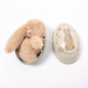 Maileg metal Easter Egg with picture of bunny and mailed bunny inside | © Conscious Craft